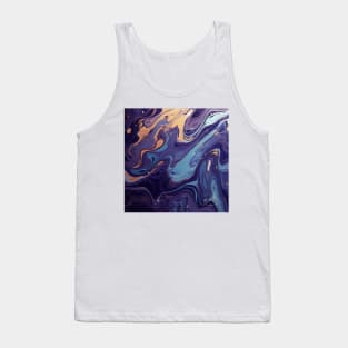 Stylized Surface of Liquid Violet Stone Tank Top